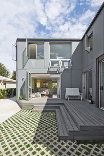 Backyard ideas 1940s Bungalow, Being Sensitive, Patio Stairs, In Law House, Vista House, Patio Steps, Modern Renovation, Deck Designs Backyard, Porch Deck