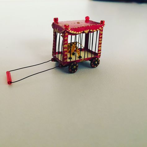 Miniature circus trailer I made. Circus Miniatures, Circus Trailer, Abandoned Circus, Circus Costume, Circus Tent, 3d Sculpture, Historical Society, Circus, Diy Gifts