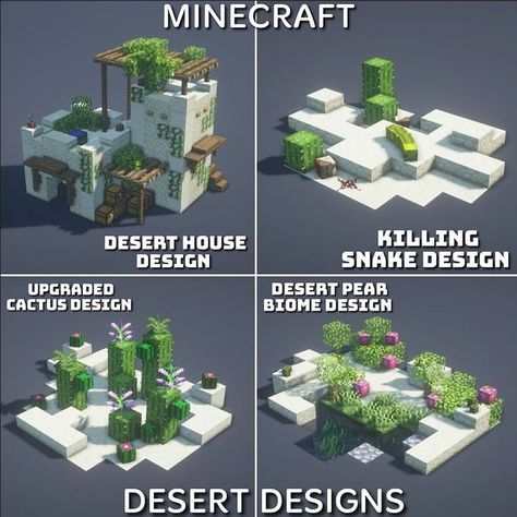 Minecraft Building Ideas Dessert, Minecraft Desert Design, Minecraft Dessert Ideas, Dessert Minecraft Build, Minecraft Dessert House Ideas, Minecraft Desert Decoration, Dessert Village Minecraft, Minecraft Dessert Build, Minecraft Dessert House