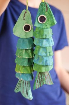 Egg Carton Crafts, Fishing Decor, Egg Carton, Childrens Crafts, Animal Crafts, Summer Crafts, Art Activities, Toddler Crafts, Painting For Kids