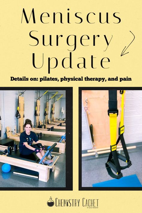 Sharing a 5 month update on meniscus surgery recovery. Dealing with surgery on top of rheumatoid arthritis is complicated. I am going into detail on pain, physical therapy, and pilates! Get the post on Chemistry Cachet Meniscus Repair Surgery Recovery, Meniscus Surgery Recovery, Meniscus Surgery, Knee Meniscus, Knee Operation, Knee Surgery Recovery, Quad Muscles, Dry Needling, Types Of Surgery