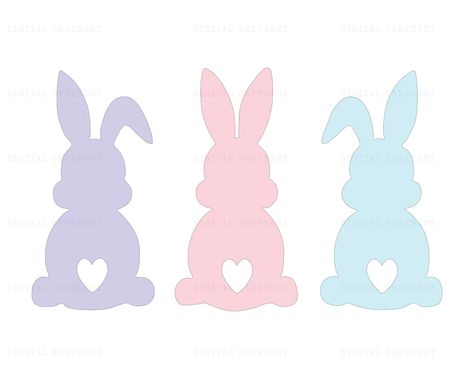 Easter Bunny Svg, Pastel Easter, Bunny Svg, Vector Cut Files, Mugs Stickers, Vector Cut, Easter Svg, Bunny Rabbit, Zip File