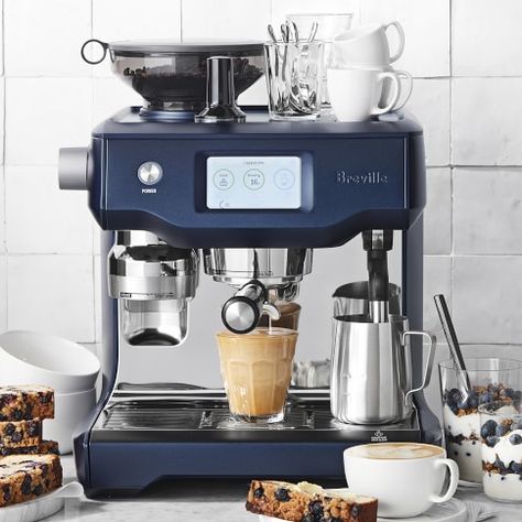 Breville Oracle Touch Espresso Machine | Williams Sonoma Breville Barista Touch, Breville Espresso Machine, Breville Espresso, Breville Barista Express, Americano Coffee, Espresso Drinks, Best Espresso, Espresso Makers, Coffee Espresso