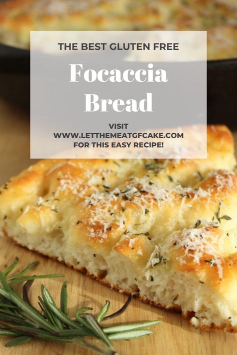 Gluten Free Focaccia Bread, Cookie Dough Vegan, Gluten Free Focaccia, Rosemary Sea Salt, Glutenfri Baking, Focaccia Bread Recipe, Cookies Gluten Free, Gluten Free Recipes Bread, Best Gluten Free