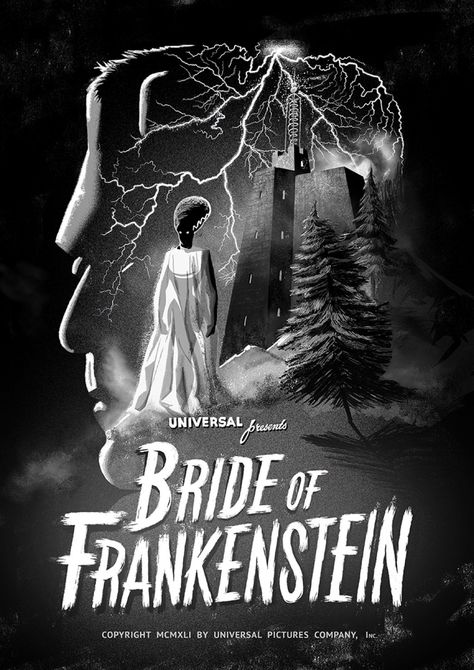 Universal Monsters Art, Scariest Movies, Dark Site, Frankenstein Bride, Movies Wallpaper, Art Macabre, Frankenstein Art, Halloween Monsters, Horror Genre