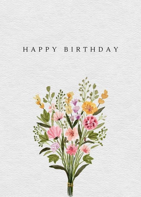 Happy Birthday Postcard, Happy Birthday Flowers, Floral Happy Birthday, Happy Birthday Bouquet, Egypt Hieroglyphics, Happy Birthday Floral, Happy Birthday Flowers Wishes, Happy Birthday Illustration, Happy Birthday Printable