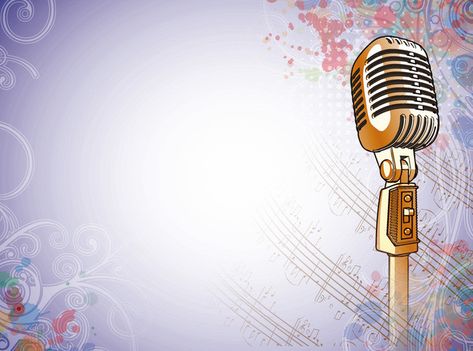 Hand-painted purple background clip microphone Music Background For Editing, Singing Background, Singing Contest, Music Clipart, Music Notes Art, Music Singing, Colorful Borders Design, Foto Langka, Certificate Design Template