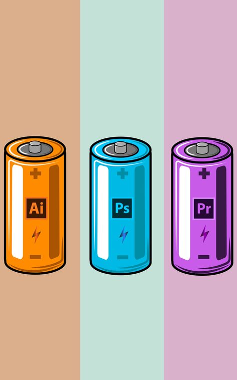 Battery Illustration, Clear Phone Case Design, Procreate Ipad Tutorials, Camera Drawing, Ads Creative Advertising Ideas, Graphics Design Ideas, School Murals, Work Stickers, Graphic Design Blog