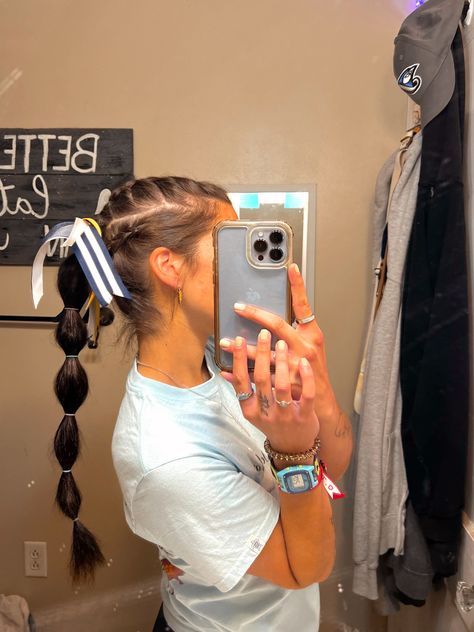 Race Day Hairstyles Running, Race Day Hairstyles, Race Nails, Lax Hair, Nursing Hair, Simple Volleyball Hairstyles, Race Day Hair, Running Hair, Softball Hair