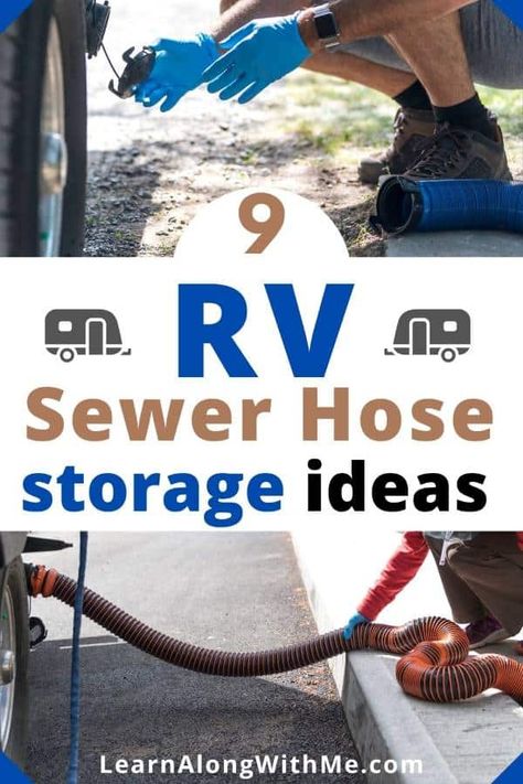 Hose Storage Diy, Hose Storage Ideas, Trailer Camping Hacks, Motorhome Living, Rv Storage Solutions, Travel Trailer Organization, Small Space Storage Solutions, Organization Accessories, Trailer Organization