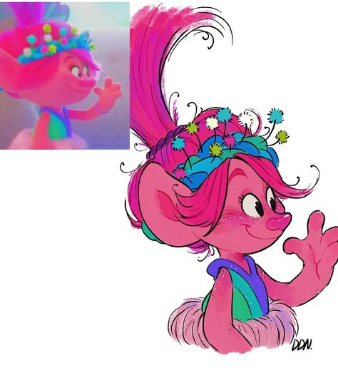 The dazzling duo themselves!! + an AU where Poppy escapes with Viva instead of King Peppy and they grow up together - #trolls… | Instagram Poppy Trolls Fanart, Trolls 3 Fanart, Trolls Poppy, Trolls 3, Poppy And Branch, The Dazzling, Trolls Movie, Online Comics, Dreamworks Trolls