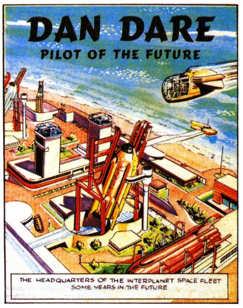 Dan Dare, Pilot of the Future | Frank Hampson, 1950. | Paul Malon | Flickr Dan Dare, Cartoon Stories, Channel Zero, Space Fleet, Sequential Art, Adventure Magazine, Retro Future, Science Fiction Illustration, Retro Space