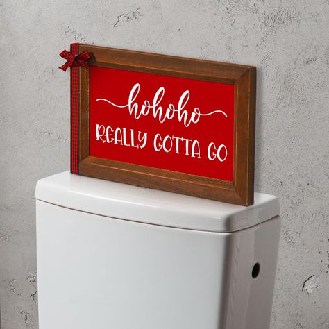 PRICES MAY VARY. Elevate Your Holiday Experience: this red bathroom wall decor, adorned with a buffalo plaid bow, is the ideal bathroom accessory for the holiday season; Place it in your own bathroom or share with your closest family and friends, to create a vibrant and festive atmosphere that is adept at meeting a range of decor tastes and needs Substantial Reliability and Rustic Charm: the country bathroom decor is crafted from solid wood, assuring you a robust and rustic experience, fitting c