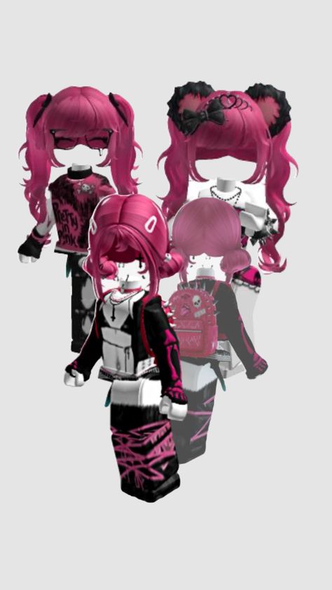 #roblox #robloxoutfit #outfit #pink #headless Pink And Black Roblox Outfits, Pink Y2k Roblox Avatar, Hot Pink Roblox Avatar, Draculaura Roblox Avatar, Pink Hair Roblox Avatar, Roblox Outfits Pink, Roblox Pink Outfit, Roblox Outfits Without Headless, Pink Roblox Outfits