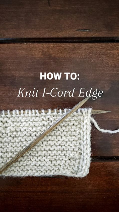 Natalya | Knitting Patterns & Knitwear | ♥️ HOW I KNIT: I-CORD EDGE ♥️ Happy Friday, friends! Looks like we're back to the Weekly Stitch series, now as videos. First it was long… | Instagram I Cord Edging How To Knit, Knit Icord Edge, I Cord Bind Off Knitting, I Cord Cast On, Icord Knitting Edge, I Cord Edge Knitting, I Cord Knitting, Icord Knitting Projects, Icord Knitting