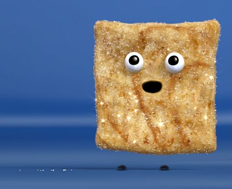 Cinnamon toast crunch. "Crave those crazy squares" Desserts With Cinnamon Toast Crunch, Cinnamon Toast Crunch Character, Cinnamon Toast Crunch No Bake, Cinnamon Toast Crunch Aesthetic, Cinnamon Toast Crunch, Star Eyes, Cinnamon Toast, Cute Backgrounds, Animated Gif