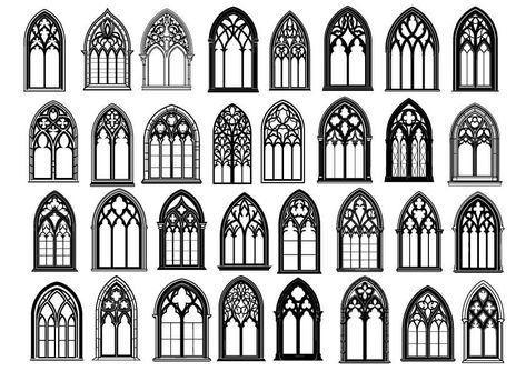 Gothic Window Pattern, Gothic Window Treatments, Victorian Gothic Window, Gothic Window Painting, Gothic Windows Architecture, Gothic Cathedral Window, Gothic Trellis, Gothic Window Frame, Goth Window