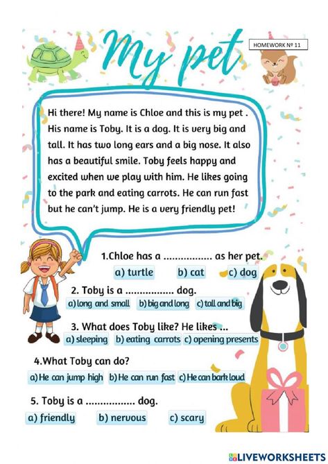 Writing Comprehension, Verbo To Be, First Grade Reading Comprehension, Verb To Be, Reading Comprehension For Kids, Teacher Cartoon, Reading Comprehension Lessons, English Activities For Kids, English Worksheet