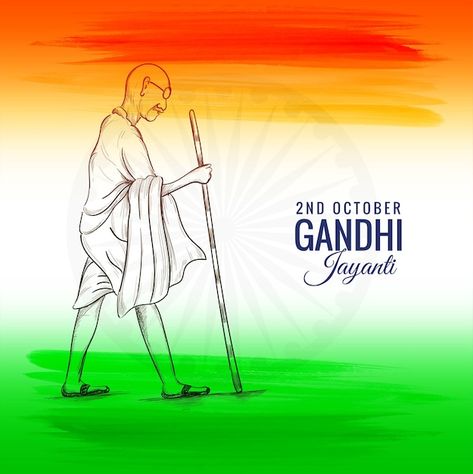 Free vector 2nd october or gandhi jayant... | Free Vector #Freepik #freevector #india #india-flag #indian-independence #india-culture 2nd October Gandhi Jayanti Drawing, Gandhi Jayanti Drawing, Civil Engineering Logo, 2 October Gandhi Jayanti, Mahatma Gandhi Jayanti, 2nd October, National Festival, Happy Gandhi Jayanti, Gandhi Jayanti