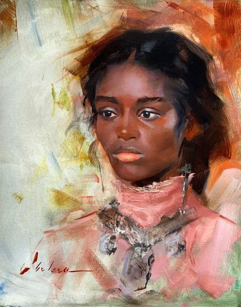 This print is based on an original oil painting of an African American girl thats a beautiful abstracted portrait. This is an original work of art created by me in 2018 as a part of a series about increasing visibility for underrepresented groups in visual art. The prints are made on high-quality Chelsea Lang, Fine Art Painting Oil, African Girl, Girl Portrait, Equine Art, Portrait Girl, Horse Painting, Art Festival, Hair Art