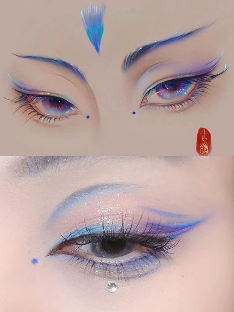 Teknik Makeup, Membentuk Alis, Anime Eye Makeup, Cute Eye Makeup, Korean Eye Makeup, Graphic Makeup, Ethereal Makeup, Eye Makeup Designs, Creative Eye Makeup