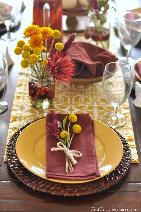 Cranberry Wedding Colors, Mustard Wedding Colors, Cranberry Mustard, Mustard Wedding, Holiday Tablescape, Fancy Table, Creative Juice, Holiday Table Settings, Holiday Tablescapes