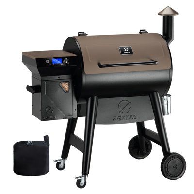 A wood pellet grill can fit on most gardens, patios, balconies, and decks with ease. Get precision cooking with digital temperature controls that auto ignites the grill and allow you to set the temperature from 180°F to 450°F. The automatic feed system maintains the heat for you and produces the optimal amount of smoke. It's the perfect grill to bring anywhere, from picnics to tailgating. Z GRILLS Finish: Black | Z GRILLS 697 sq.in Pellet Grill w/ PID Control and Latest Functions 51.0 x 48.0 x 2 Neighborhood Block Party, Bbq Wood, Expensive Brands, Bbq Games, Pellet Grills Smokers, Convection Cooking, Wood Pellet Grills, Pellet Grills, Wood Pellet