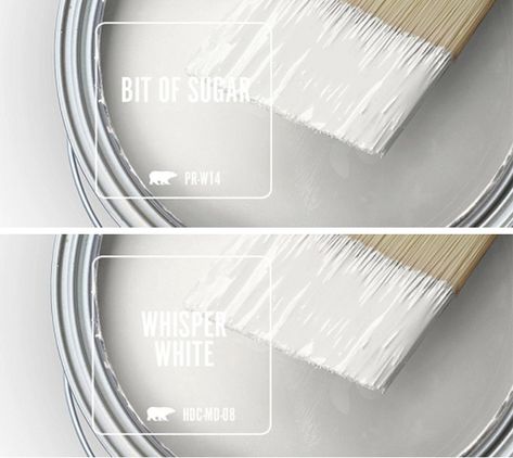 Looking to create a fresh, crisp look in your home, then try adding Behr Bit of Sugar to your walls! Learn details about this modern white paint color and see how to use it in your home. Delineate Your Dwelling Bit Of Sugar Behr Paint, Silky White Behr Paint, Behr Bit Of Sugar, Behr Ultra Pure White, Pure White Paint Color, White Bathroom Colors, Colour Wheels, White Interior Paint, Southwest Living