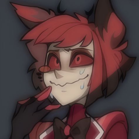 Hazbin Hotel Fanart Alastor icon aesthetic pfp edit art by @/Lilivae_Art