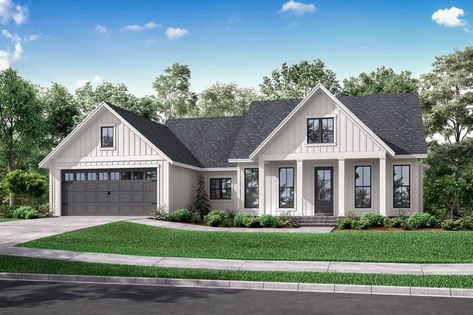 American River 1706 - Diggs Custom Homes Board And Batten Exterior, Open Concept Floor Plans, Farmhouse Style House Plans, Living Modern, Farmhouse House, Farmhouse Plan, House Plans Farmhouse, Modern Farmhouse Plans, Country House Plans