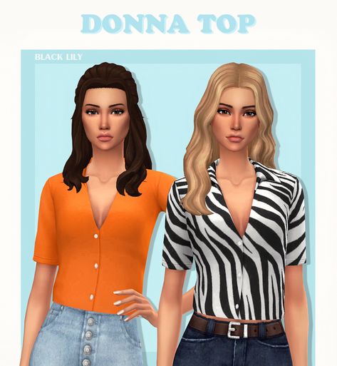 Donna Top | Black Lily på Patreon Good Girl Gone Bad, Sims 4 Game, Sims 4 Cc Finds, Sims 4 Clothing, Sims 4 Custom Content, Maxis Match, The Sims 4, Sims Cc, The Sims