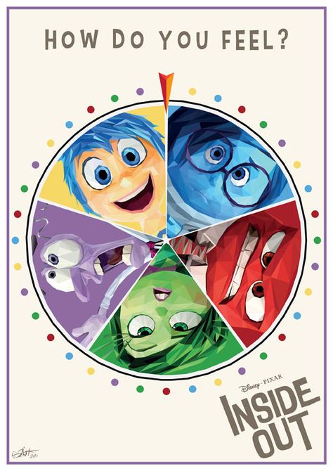 Inside Out Poster Graphic Design, Inside Out Graphic Design, Inside Out Illustration, Inside Out Feelings, Inside Out Aesthetic, Inside Out Poster, Inside Out Movie, Work Graphic, Inside Out Emotions