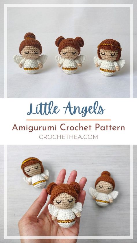 Crochet Christmas Ornaments Tutorial, Crochet Kindness, Crocheted Dolls, Christmas Bazaar, Crochet Ornament Patterns, Christmas Crochet Patterns Free, Crochet Angels, Crochet Angel, Crochet Mignon