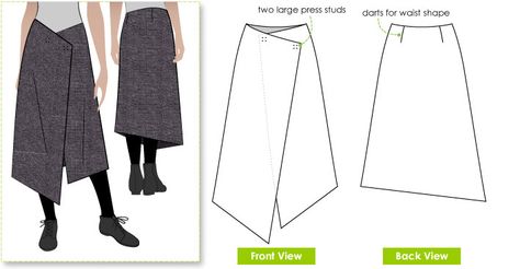 Girls in the Garden: Friday Fashion Inspiration - 9 Diy Jupe, Wrap Skirt Pattern, Model Rok, Asymmetrical Style, Style Arc, Trendy Skirts, Skirt Patterns Sewing, Sewing Skirts, Dress Sewing Patterns