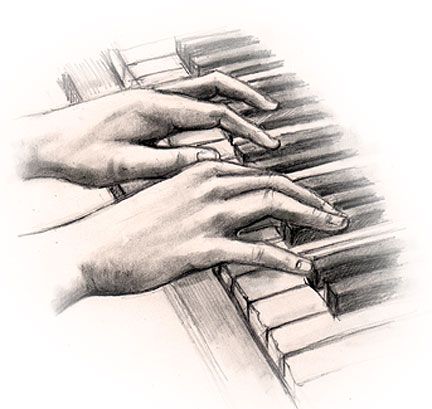 Piano and hands Manga Inspiration, Alice In Wonderland Drawings, Music Quote, Piano Art, Music Drawings, Desen Anime, Music Artwork, Pinturas Disney, Amazing Art Painting