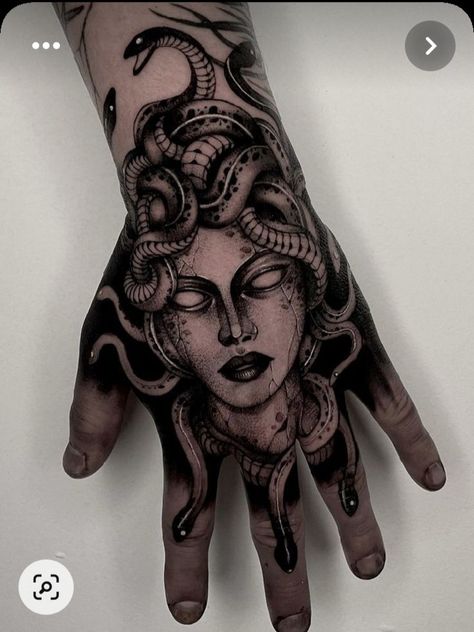 Arm Tattoos For Guys Forearm, Hand Tattoo Ideas, Rib Tattoos For Guys, Half Sleeve Tattoos Forearm, Wrist Tattoo Cover Up, Hand Stand, Hand Tats, Skeleton Hand Tattoo, Medusa Tattoo