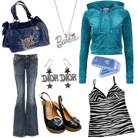 #y2k #2000s #outfits #y2kaesthetic #y2kstyle #mcbling #blue #fashion #barbie Blue Mcbling Outfit, Blue 2000s Outfit, Mcbling Summer Outfits, Mcbling Outfit Ideas, Mcbling School Outfits, 2000s Mcbling Outfits, Y2k Mcbling Outfit, Year 2000 Outfits, Real Y2k Outfits