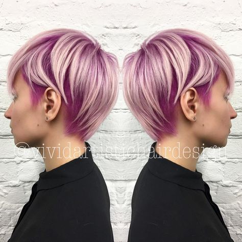 Pastel Pixie Hair, Short Layered Hairstyles, Blonde Balayage Bob, Layered Hairstyles, Pixie Hair, Short Layered, Short Layered Haircuts, Pastel Hair, Trending Haircuts