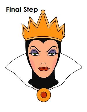 How to Draw the Evil Queen Evil Queen Drawing, Queen Drawing, The Evil Queen, Drawing Step By Step, Drawing Step, Evil Queen, Learn How To Draw, To Draw, Step By Step