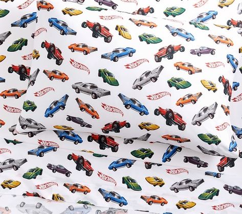 ​​﻿﻿﻿Boys Bedding | Pottery Barn Kids Kids Room Ideas For Boys, Hot Wheels Bedroom, Room Ideas For Boys, Kids Bed Sheets, Hot Wheels Room, Kids Room Ideas, Kids Sheets, Pb Kids, Bedding Basics