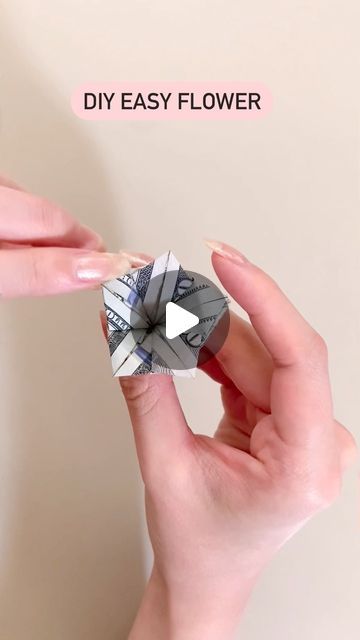 Valentina Balance on Instagram: "How fold a money flower #diy #origami #giftideas" Floral Money Bouquet, Fun Ways To Fold Money, How To Make A Money Flower, Money Origami Tutorial Step By Step, Folding Money Into Flowers, Money Origami Diy, Money Oragami Ideas, Dollar Bouquet Diy, Fold Money Into Flowers