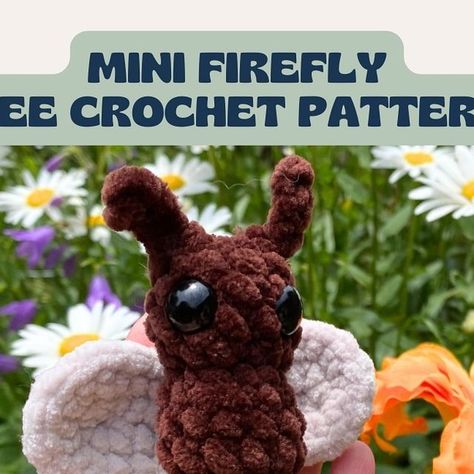 chantelle | crochet pattern designer on Instagram: "free crochet pattern: mini firefly 💡  this is a low-sew pattern perfect for the summer time!!   whether you call them fireflies or lightning bugs, i’m sure we can all appreciate how adorable this little guy is!! his big sister will be released tomorrow so keep an eye out for that 🤫  you are free to sell finished makes using the pattern, i just ask that you credit me as the designer!!  #freepatternamigurumi #freecrochetpatterns #freepatternamigurumi #freepattern" Lightning Bugs, Crochet Animals Free Patterns, Crochet Butterfly, Burlap Lace, Easter Crochet, Bulky Yarn, Big Sister, Crochet Animals, You Call