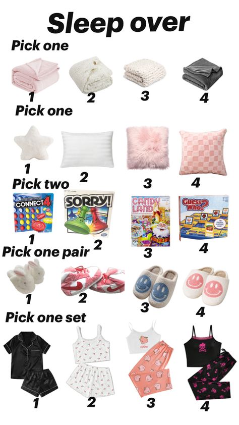 Sleepover Outfit, Sleepover Essentials, Road Trip Bag, Pick A Number, Birthday Sleepover Ideas, Making A Gift Basket, Cheer Workouts, Sleepover Bag, Sleepover Birthday Parties