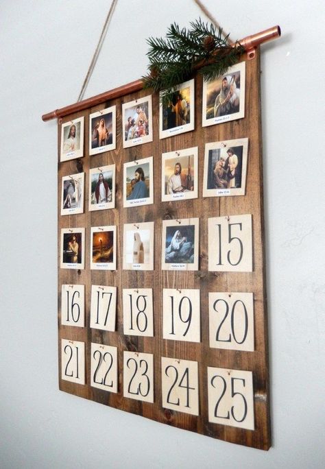 Christ Centered Advent Calendar, Diy Kalender, Jul Diy, Calendar Advent, Diy Jul, Advent Calenders, Diy Calendar, Simple Christmas Decor, Diy Advent Calendar