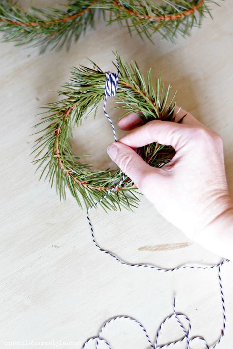 Tiny Wreaths Diy, Mini Wreaths Diy, Small Christmas Wreaths, Mini Wreath Diy, Wire Christmas Wreath, Mini Wreaths Christmas, Eucalyptus Diy, Simple Winter Decor, Wreath Workshop