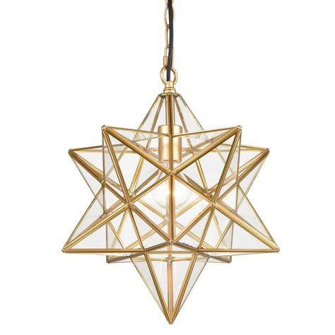 Crafted of impurity-free clear glass, the lampshade of the Moravian star pendant light is exquisitely hand-welded. Its canopy, chain, and lamp-holder show off a gleaming brass finish, energizing the space with glitzy sparkle. The luminary commands attention and draws the eye upward to its celestial-inspired lampshade. Its opaque seeded glass shade incorporates both exotic and… The post Brass Moravian Star Pendant Lights Clear Glass Shade, 15-Inch appeared first on CLAXY. Narnia House, Moravian Star Pendant Light, Star Pendant Light, Moravian Star Light, Seeded Glass Pendant, Star Pendant Lighting, Moravian Star, Gold Star Pendant, Star Chandelier