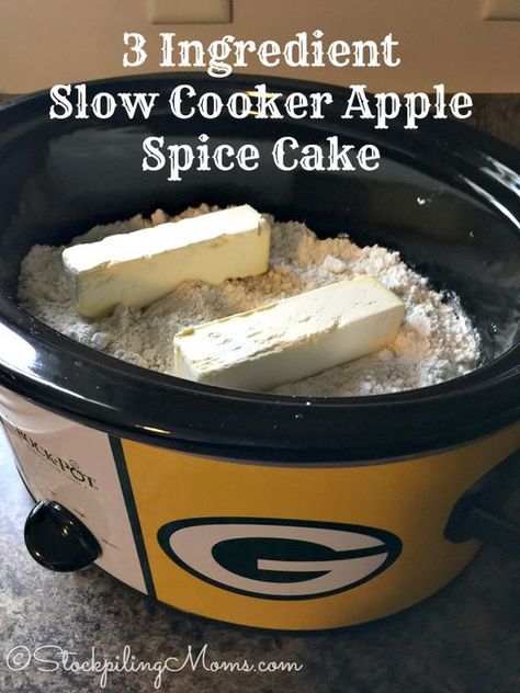 Dessert Crockpot, Crockpot Dessert, Crockpot Cake, Slow Cooker Apple, Recipe For Fall, Best Crockpot, Apple Spice Cake, Crockpot Dessert Recipes, Crock Pot Food