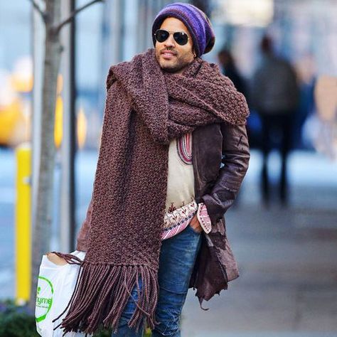 Lenny Kravitz scarf Scarf Trends, Big Scarf, Lenny Kravitz, Katniss Everdeen, Channing Tatum, Large Scarf, Catching Fire, Mockingjay, Mens Scarves