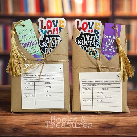 Shop blind date with a book boxes and handmade bookish gifts at booksandtreasures.com/shop

#books #bookish #booklover #blinddatewithabook #handmade #bookmark #bookmarker #bookshop #usedbooks