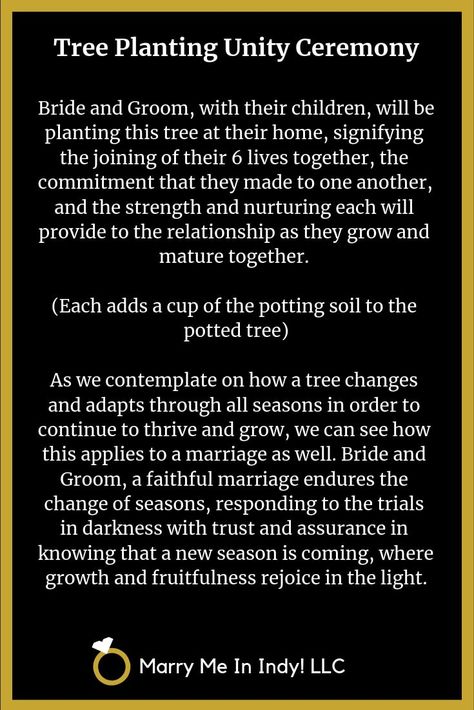 Planting A Tree Wedding Ceremony, Tree Ceremony Wedding Unity, Plant Ceremony Wedding, Tree Unity Ceremony Wording, Tree Planting Unity Ceremony Script, Wedding Unity Tree, Tree Planting Ceremony, Unity Ceremony Ideas, Wedding Brainstorming